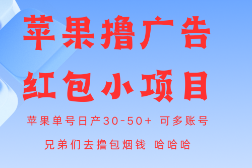 苹果系统掘金项目 单号日入30-50+